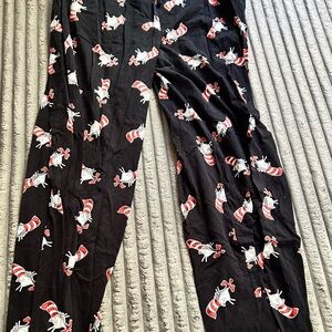 Dr. Seuss Black Cotton Pajama Pants